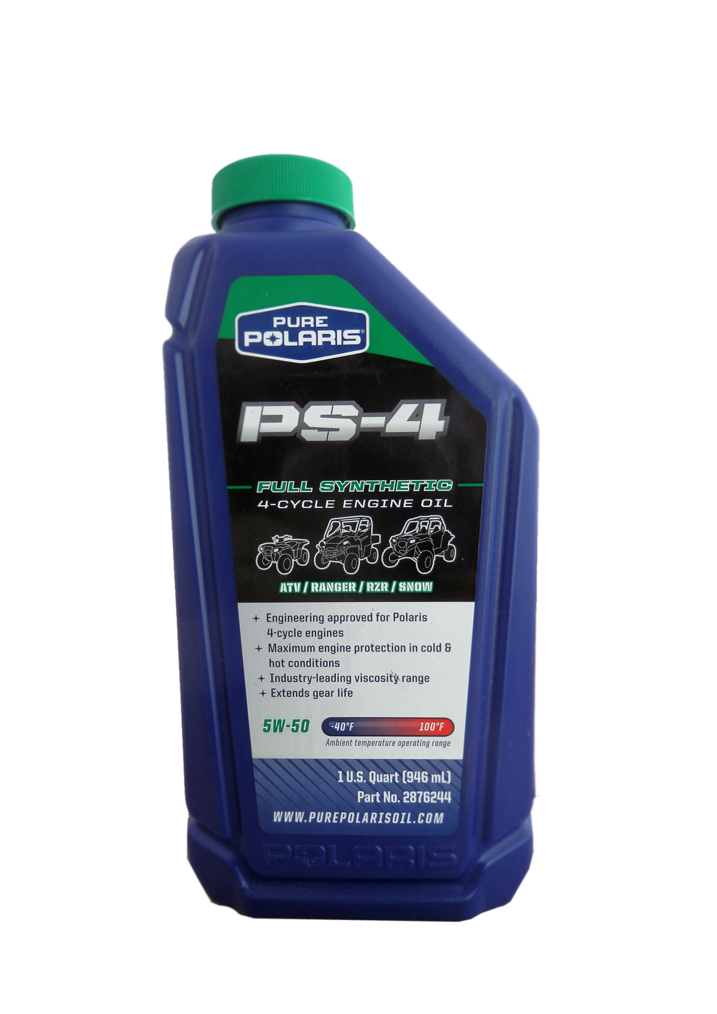 Моторное масло Polaris 2876244 PS-4 Full Synthetic 4 cycle Oil 5W-50 0.946 л