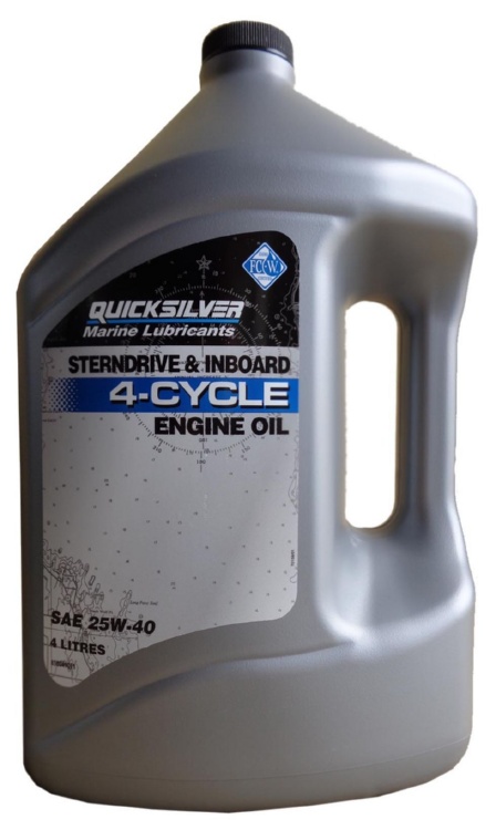 Моторное масло Quicksilver 858049QE1 Sterndrive and Inboard 4-Cycle Engine Oil 25W-40 4 л