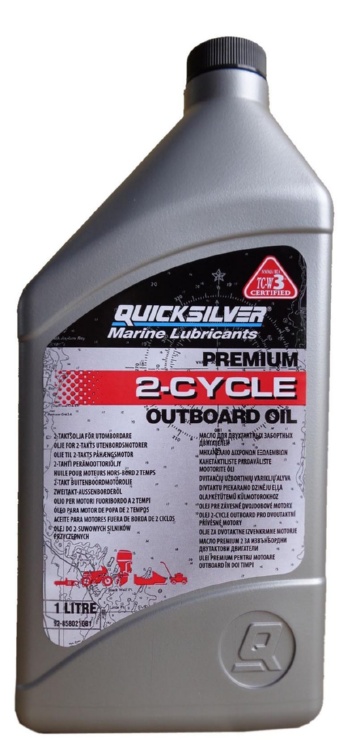 Моторное масло Quicksilver 92-858021QB1 Premium 2-Cycle Outboard Oil TC-W3  1 л