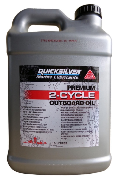 Моторное масло Quicksilver 92-858023QB1 Premium 2-Cycle Outboard Oil TC-W3  10 л