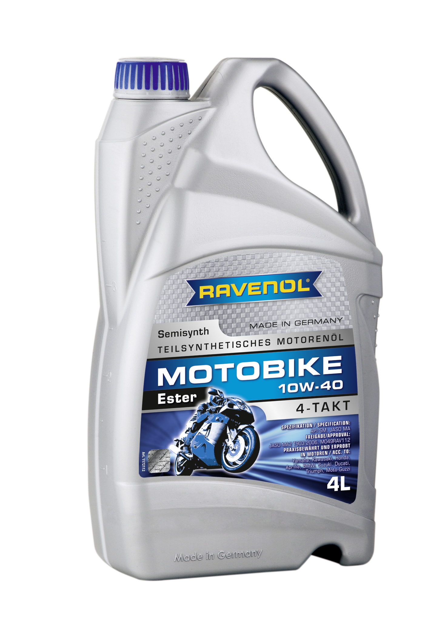 Моторное масло Ravenol 4014835731196 Motobike 4-T Ester 10W-40 4 л