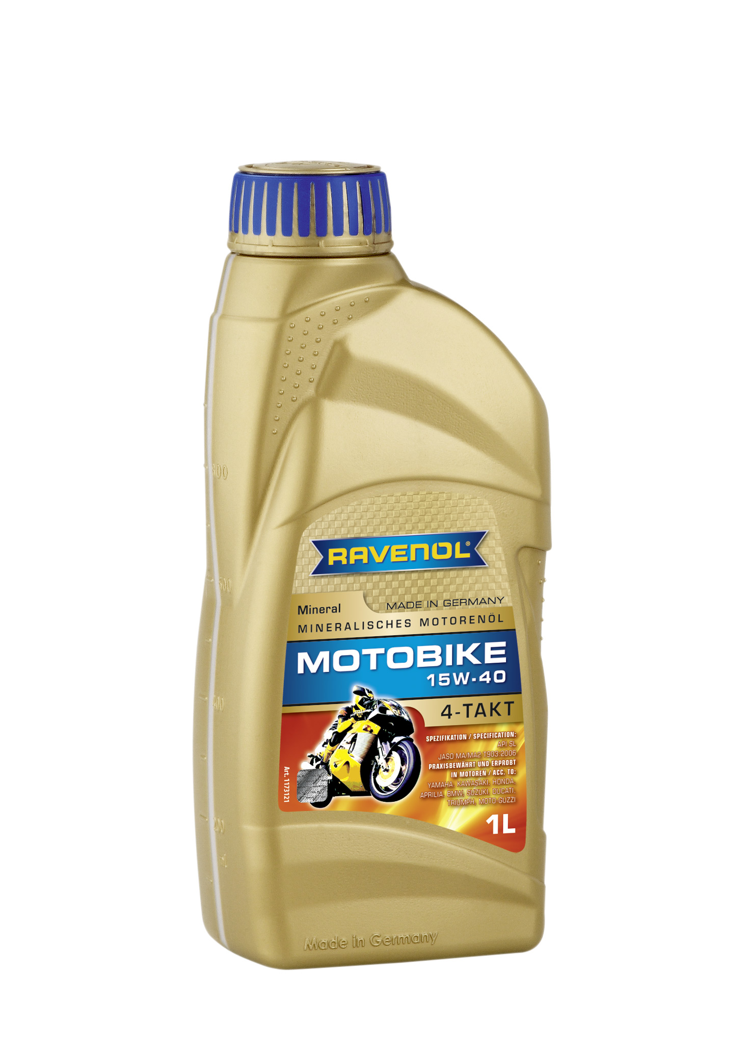 Моторное масло Ravenol 4014835731318 Motobike 4-T Mineral 15W-40 1 л