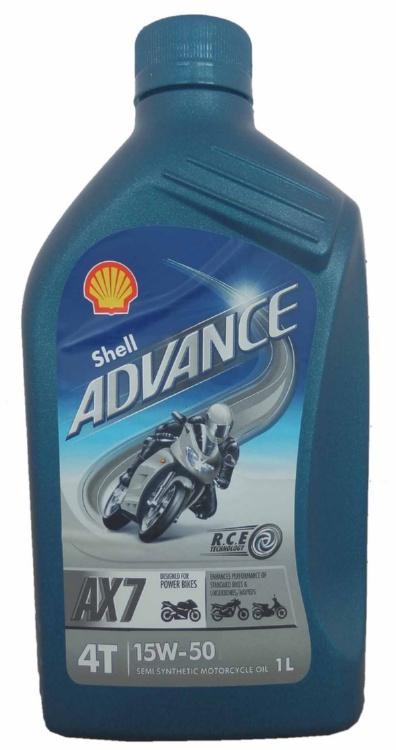 Моторное масло Shell 5011987200388 Advance 4T AX7 15W-50 1 л