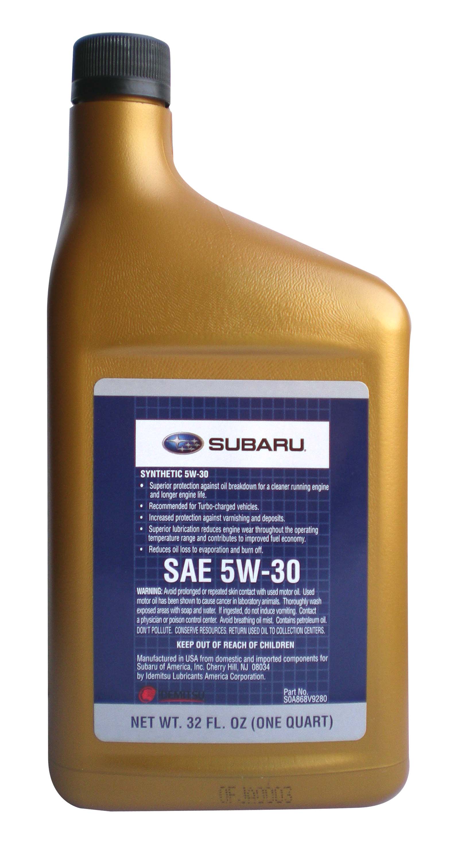 Моторное масло Subaru SOA868V9280 Motor Oil 5W-30 1 л