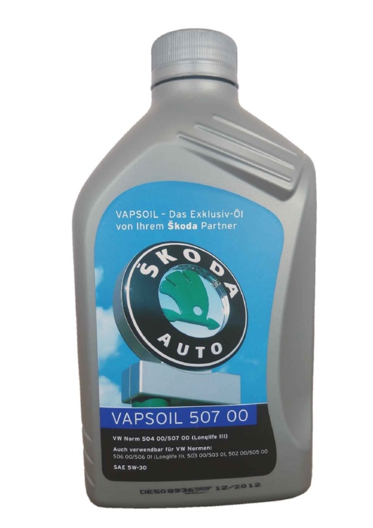 Моторное масло Vapsoil 600010324 LONGLIFE III 50700 Skoda 5W-30 1 л