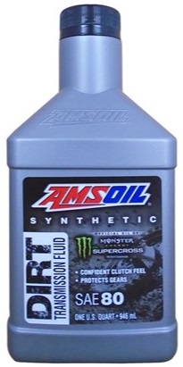 Трансмиссионное масло Amsoil DBTFQT Dirt Bike Transmission Fluid 80W 0.946 л