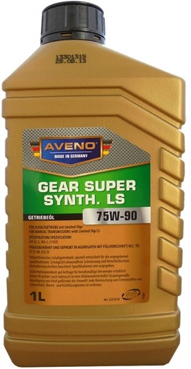 Трансмиссионное масло Aveno 3022507-001 Gear Super Synth LS 75W-90 1 л