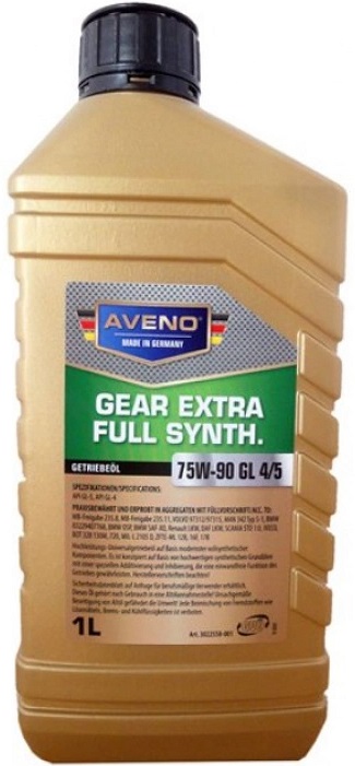 Трансмиссионное масло Aveno 3022558-001 Gear Extra Full Synth. 75W-90 1 л