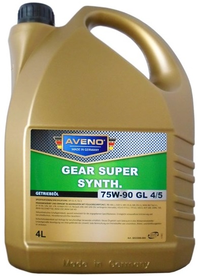 Трансмиссионное масло Aveno 3022206-004 Gear Super Synth 75W-90 4 л