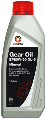 Трансмиссионное масло Comma EP80901L Gear Oil GL-5 80W-90 1 л