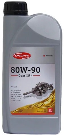 Трансмиссионное масло Delphi 93892551 GEAR OIL 4 80W-90 1 л