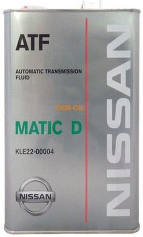 Трансмиссионное масло Nissan KLE22-00004 ATF Matic Fluid D  4 л