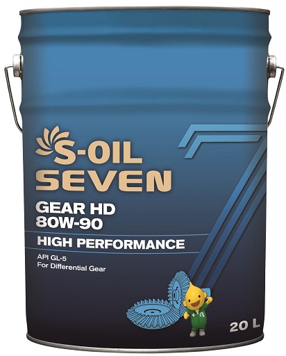 Трансмиссионное масло S-Oil DHD80W90_20 Gear HD 80W-90 20 л