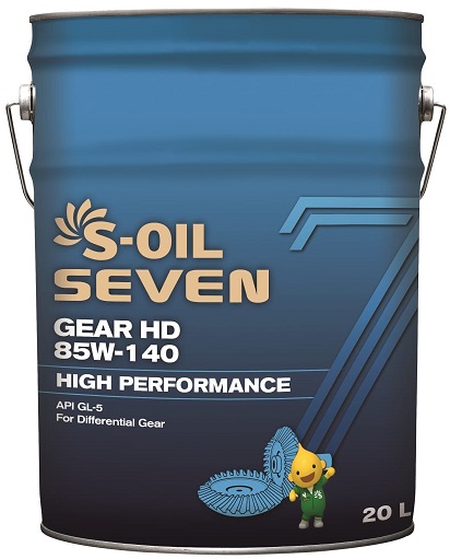 Трансмиссионное масло S-Oil DHD85W140_20 Gear HD 85W-140 20 л