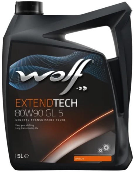 Трансмиссионное масло Wolf oil 8304507 ExtendTech GL-5 80W-90 5 л