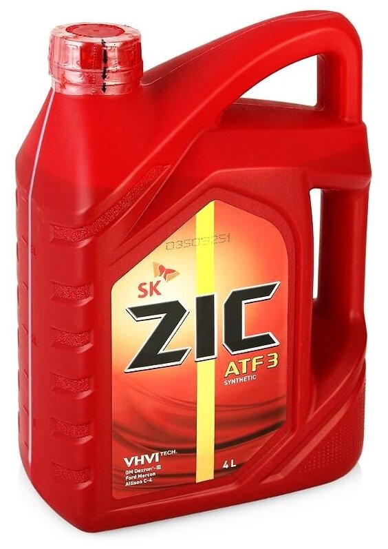 Трансмиссионное масло ZIC 162632 ATF 3  4 л