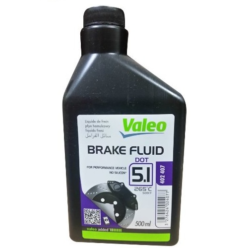 Жидкость тормозная Valeo 402 407 BRAKE FLUID  0.5 л