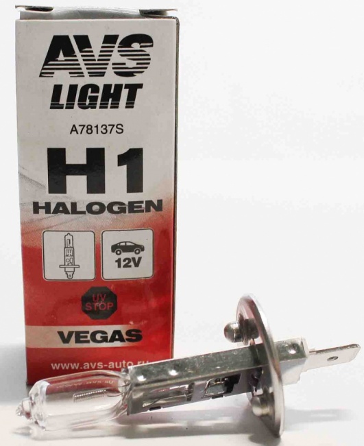 Лампа галогенная AVS Vegas H1, 12V, 55W