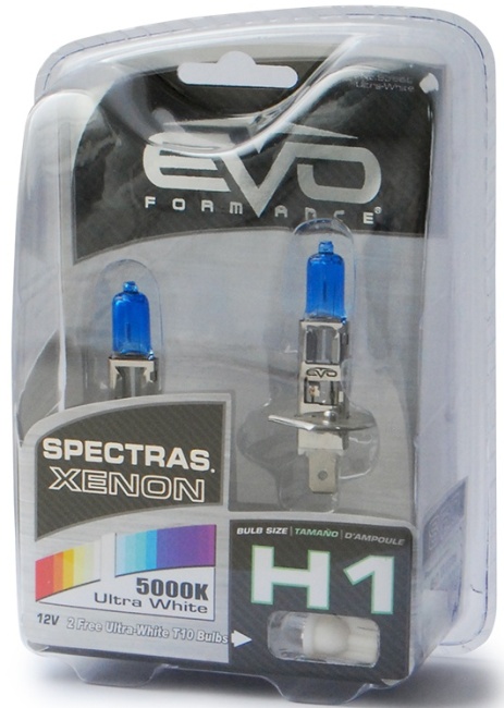 Газонаполненные лампы EVO Spectras 5000K, H1, 12V, 65W комплект 2+2 (T-10)