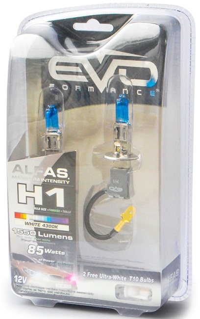 Газонаполненные лампы EVO Alfas+130% 4300K, H1, 12V, 85W комплект 2 штуки