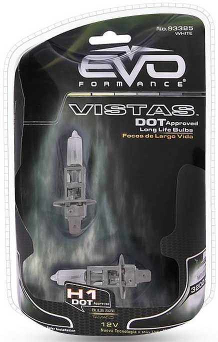 Галогенные лампы EVO Vistas 3200K, H1, 12V, комплект 2 штуки