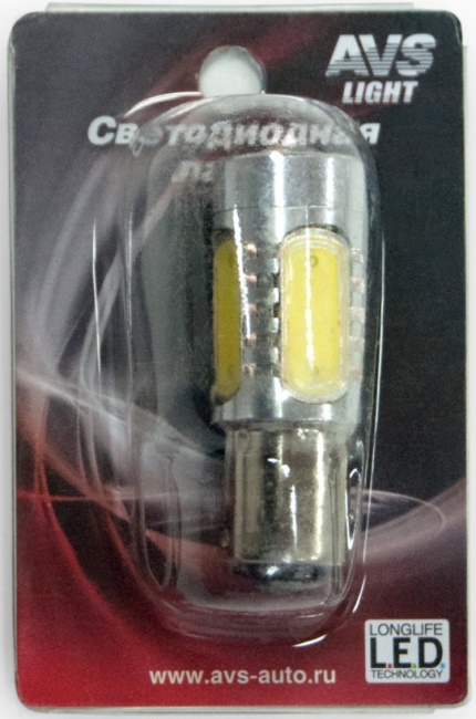 Лампа светодиодная T15 S044B белый (BAY15D) 7.5W High Power, 2 contact