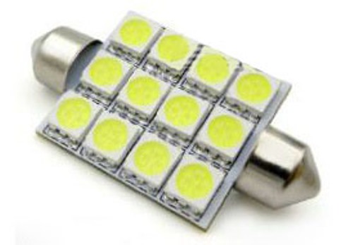 Лампа светодиодная T11 SV021 белый (SV8.5/8) 12SMD 5050, 41 мм 3 chip, блистер 2 штуки