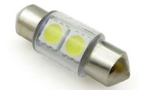 Лампа светодиодная T11 SV006 белый (SV8.5) 31 мм, 2x5050 SMD, блистер 2 штуки
