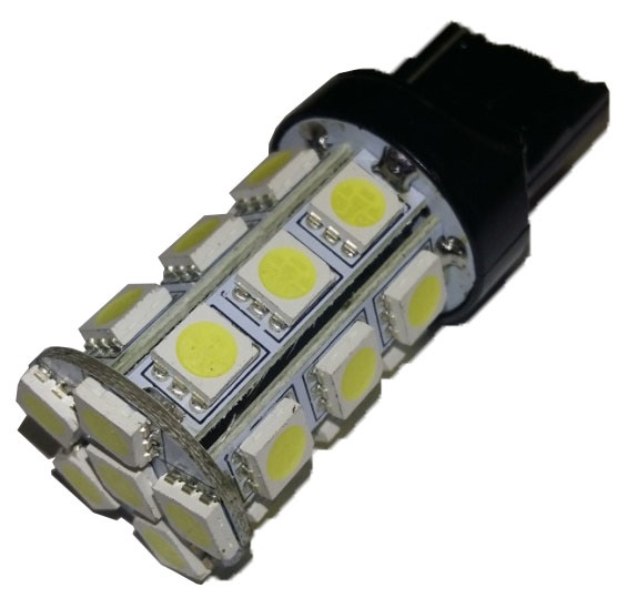 Лампа светодиодная T20 T086B белый (W3x16d) 24 SMD 5050, 2 contact