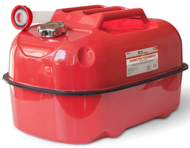 Канистра топливная металлическая горизонтальная (красная) AVS HJM-20 (20 литров)