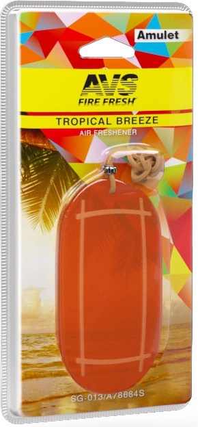 Ароматизатор AVS SG-013 Amulet (Tropical Breeze / Тропический бриз), гелевый