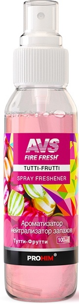 Ароматизатор-спрей (нейтрализатор запахов) Stop Smell (Tutti-frutti / Тутти-Фрутти) AVS AFS-012, 100 мл