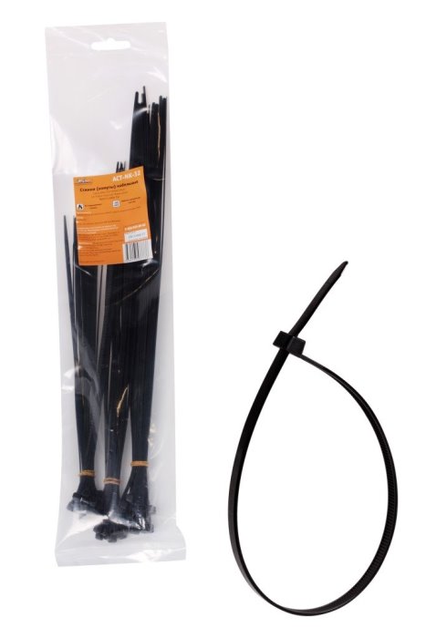 Стяжки (хомуты) кабельные AIRLINE ACT-NK-32 пластиковые (черный, набор 60 штук)