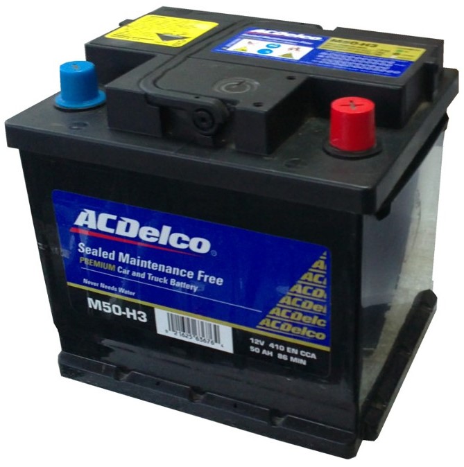 Батарея аккумуляторная AC Delco M50-H3 (12В, 50А/ч)