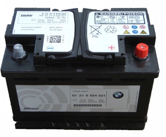 Аккумуляторная батарея BMW 61 21 6 924 021 (12В, 70А/ч)