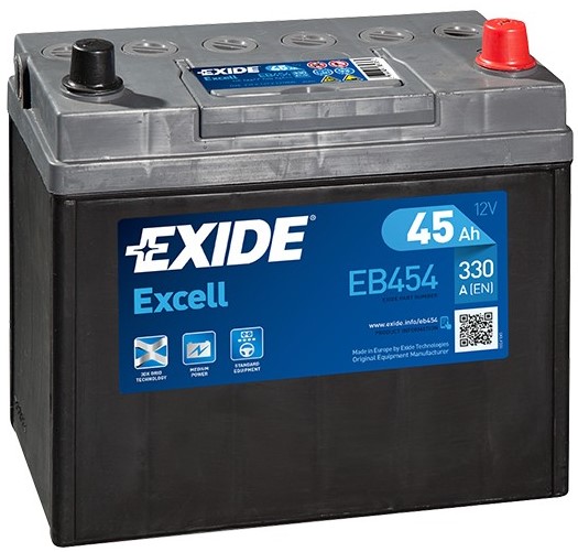 Аккумуляторная батарея Exide Excell EB454 (12В, 45А/ч)