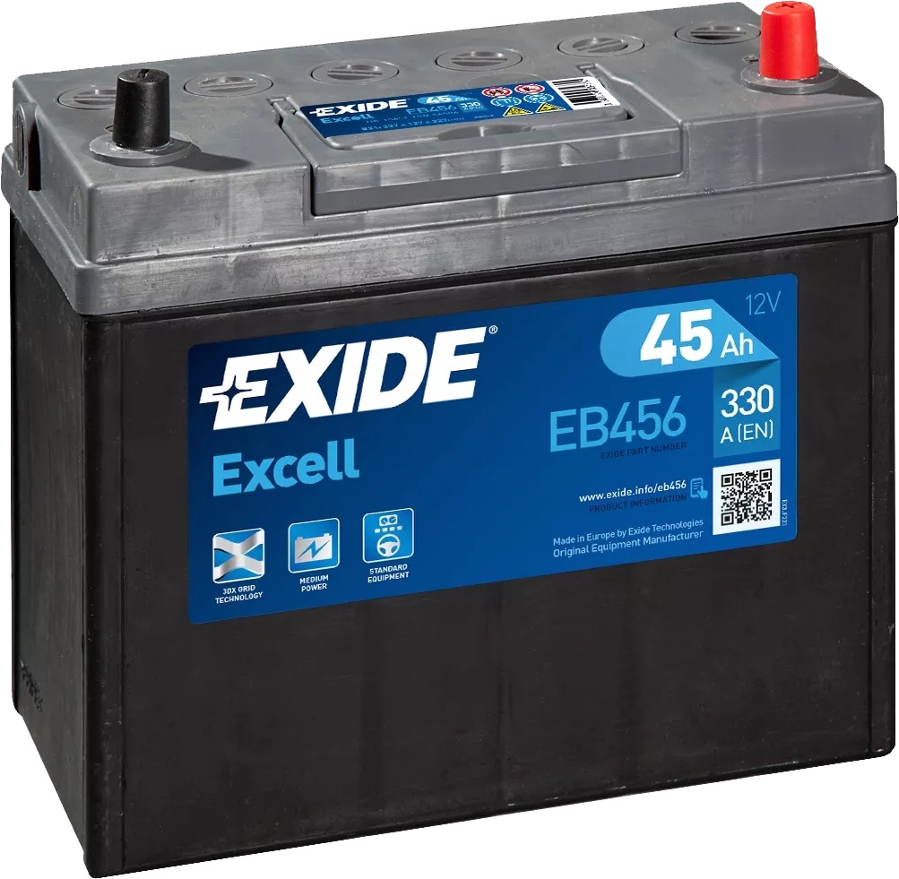 Аккумуляторная батарея Exide EB456 Excell (12В, 45а/ч)