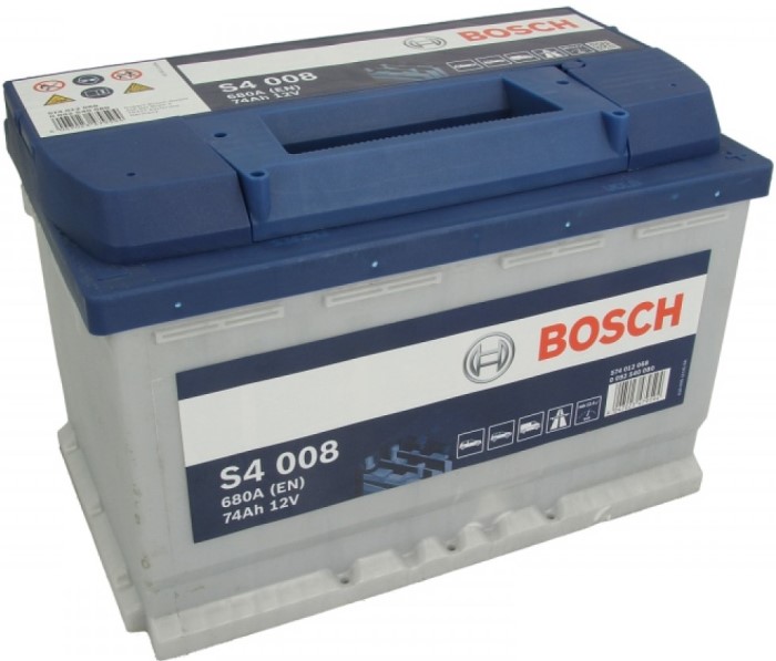 Аккумуляторная батарея Bosch S4 Silver 0 092 S40 080 (12В, 74А/ч)