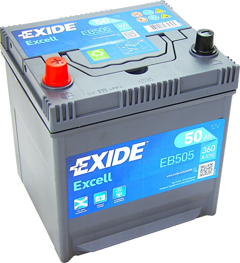Аккумуляторная батарея Exide EB505 Excell (12В, 50а/ч)