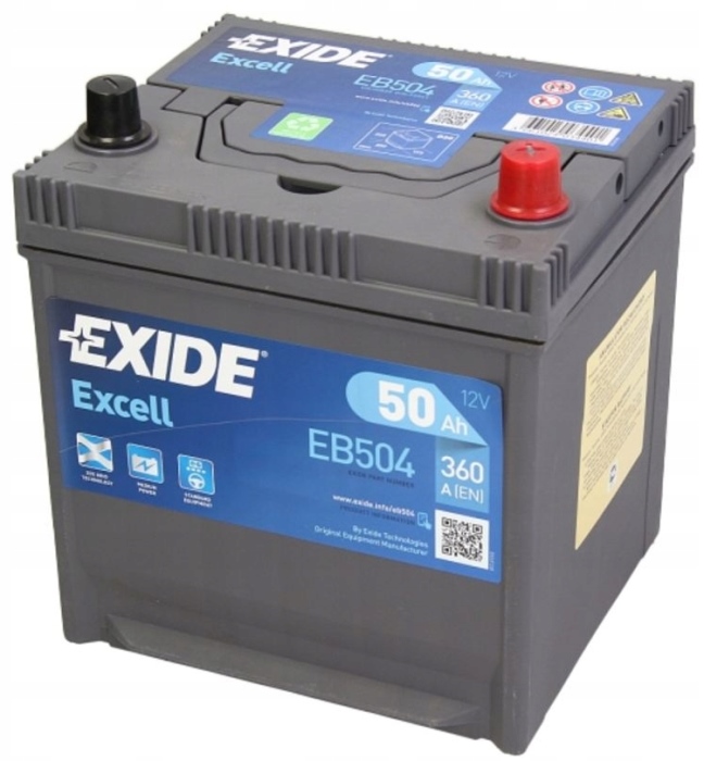 Аккумуляторная батарея Exide Excell EB504 (12В, 50А/ч)