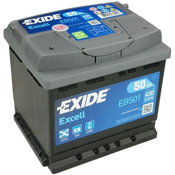 Аккумуляторная батарея Exide EB501 Excell (12В, 50а/ч)