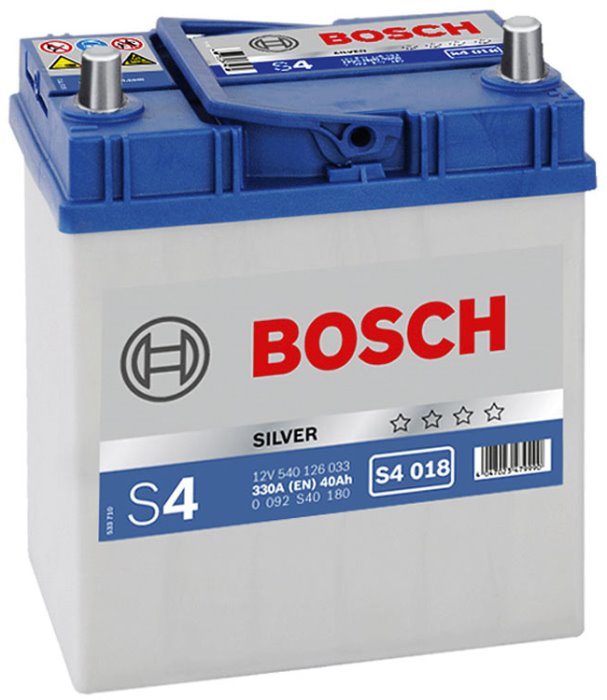 Аккумуляторная батарея Bosch S4 Silver 0 092 S40 180 (12В, 40А/ч)