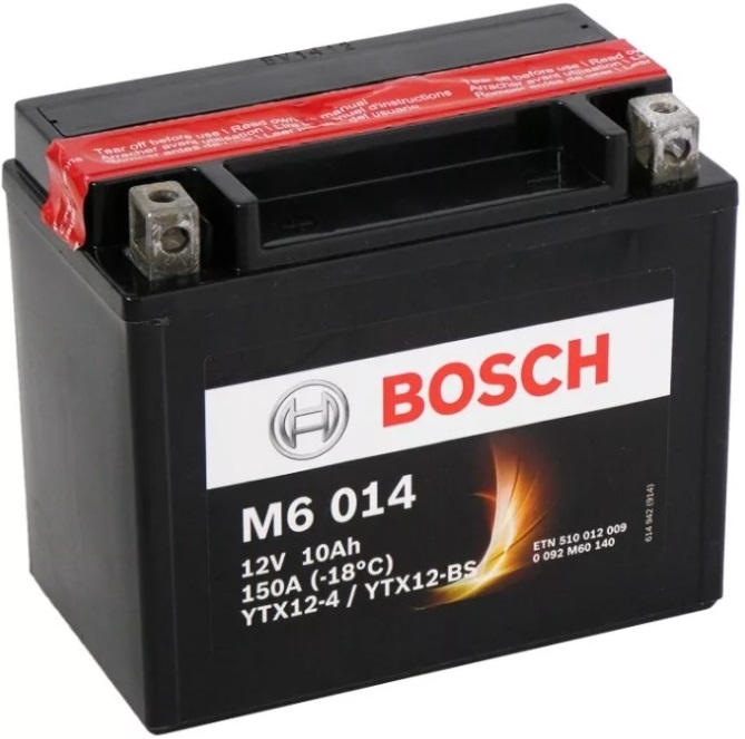 Аккумуляторная батарея Bosch Funstart AGM 0 092 M60 140 (12В, 10А/ч)