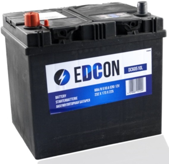 Автомобильный аккумулятор EDCON DC60510L (12В, 60А/ч)