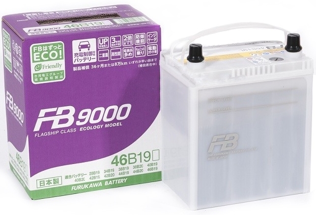 Аккумулятор FURUKAWA BATTERY 46B19R FB9000 (12В, 43А/ч)