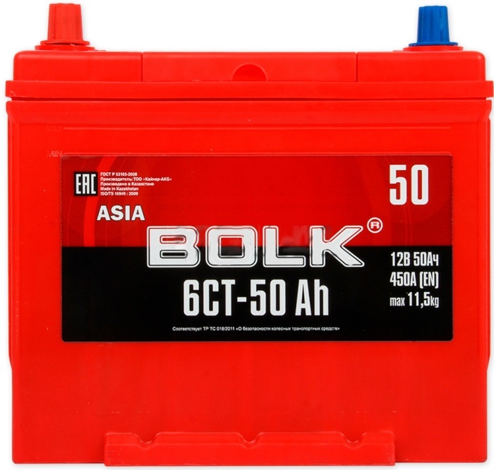 Аккумуляторная батарея BOLK ASIA ABJ 501 (12В, 50А/ч)