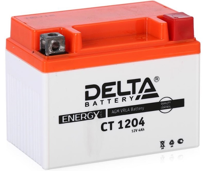 Аккумулятор DELTA Battery AGM YB4L-B CT 1204 (12В, 4А/ч)