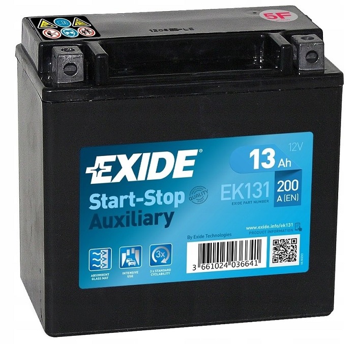 Аккумуляторная батарея Exide Micro-Hybrid AGM EK131 (12В, 13А/ч)