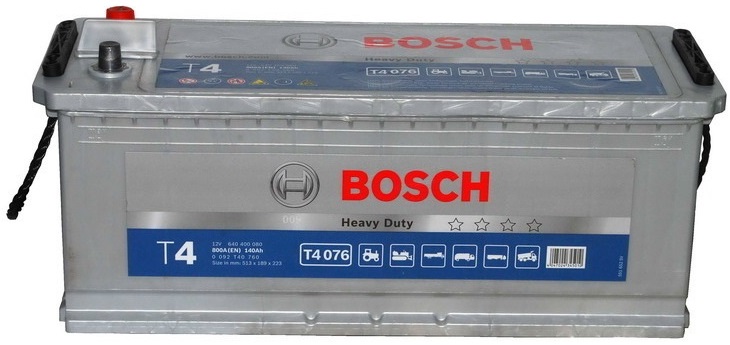 Аккумуляторная батарея Bosch T4 0 092 T40 760 (12В, 140А/ч)