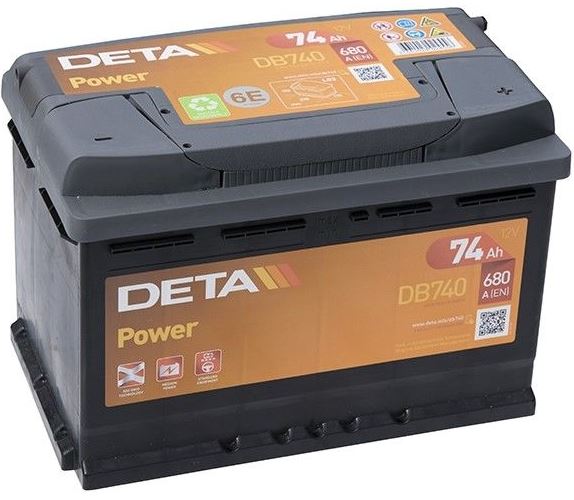 Аккумуляторная батарея DETA POWER DB740 (12В, 74А/ч)